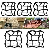 YUENFONG DIY Betonform Gießform Garten 43 x 43x 4cm Schalungsform BetonPflasterform für Beton Gehwegplatten,Terrassenplatten, Pflastersteine(Unregelmäßig, 5 Stück)