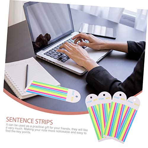 Tofficu 3Pcs 4 Fita Marca-Texto Transparente Rótulos De Produtos Fita Fluorescente Guias De Livros P