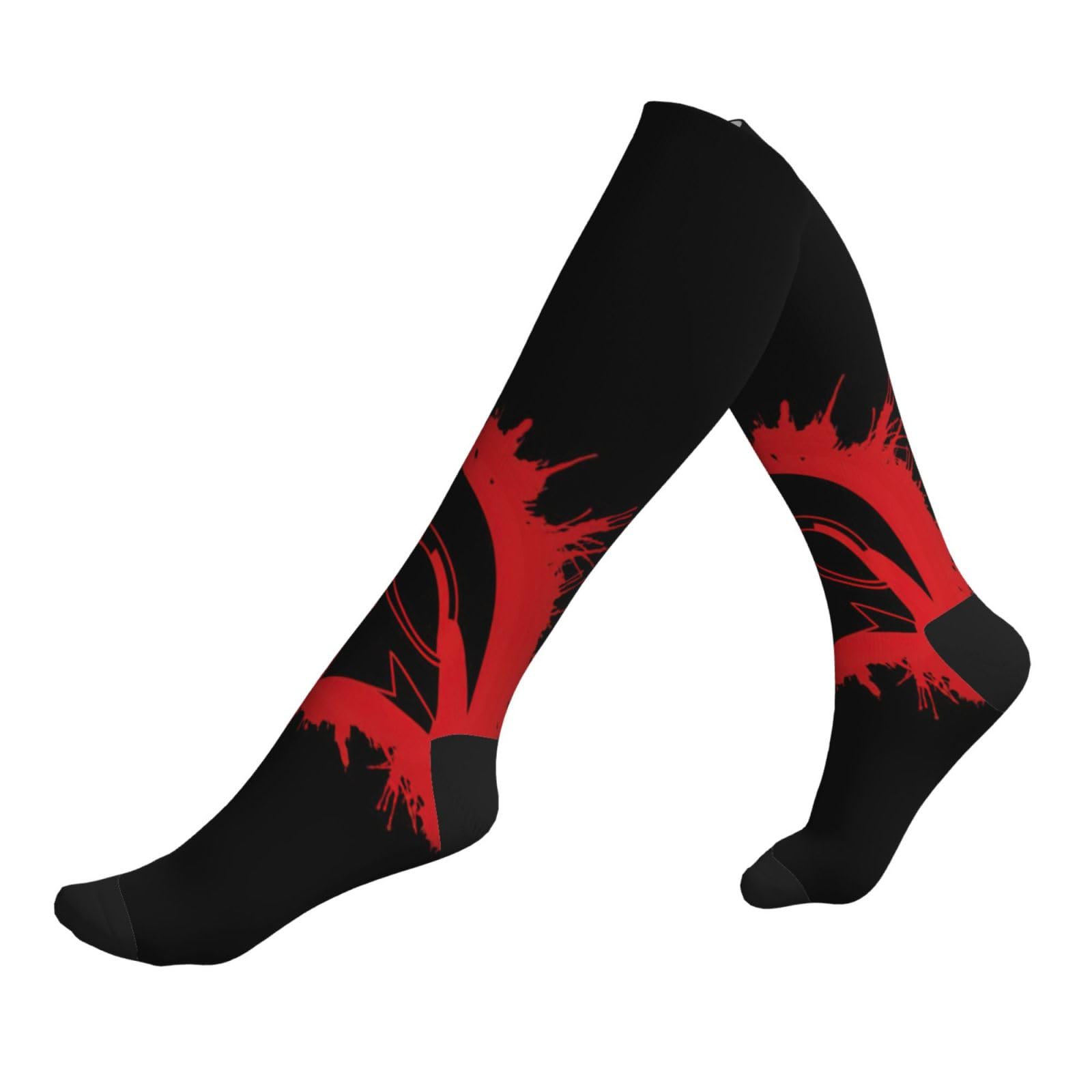 DUWAA Spartan Warrior Helmet Print Compression Running Socks For Women Men, Support Circulation Socks, Athletic Crew Socks