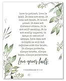 1st Corinthians 13 Wall Decor - Love is Patient Love is Kind - Christian Couple Bible Verse Art -...