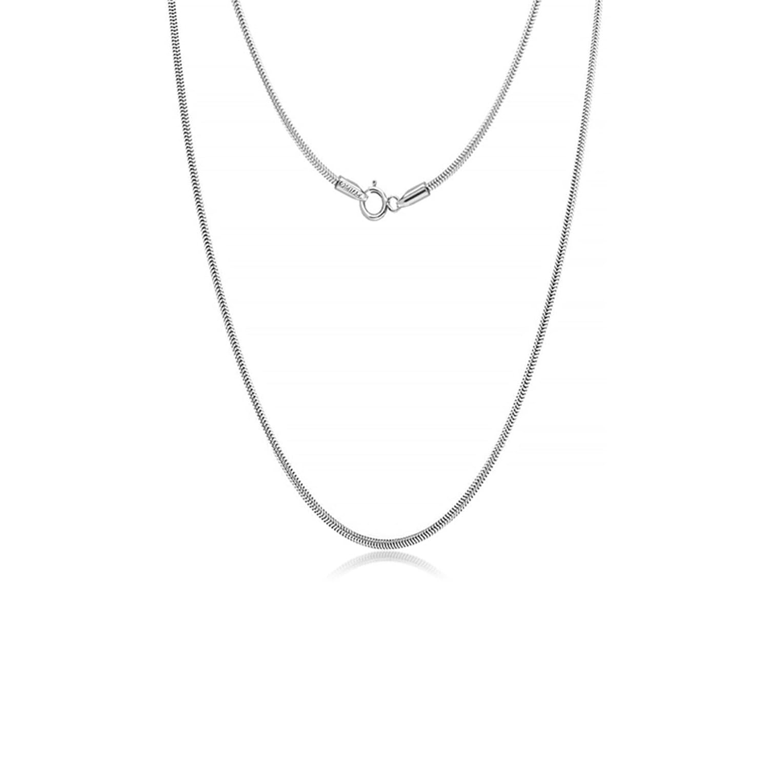 truesilver acpl 925 Sterling Silver Magic 8 Sided Italian Snake Chain Necklace for Men and Women 22 Inches-picture-37