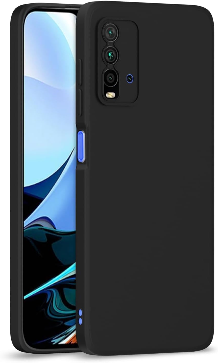 Pikkme Mi Redmi 9 Power Back Cover Soft Matte Liquid Silicone TPU | Camera Protection | Shockproof Slim Back Case for Mi Redmi 9 Power (Black)