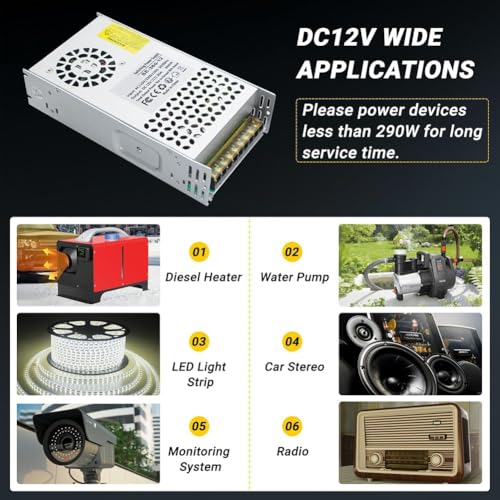 Adaptateur CA à DC 12V 30A pour éclairage extérieur et domotique