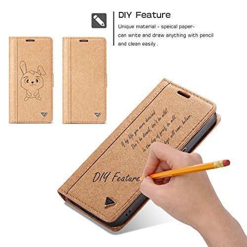 Capa Dfly-US para Galaxy S7, capa para Galaxy S7, capa de papel kraft premium à prova d'água DIY gr