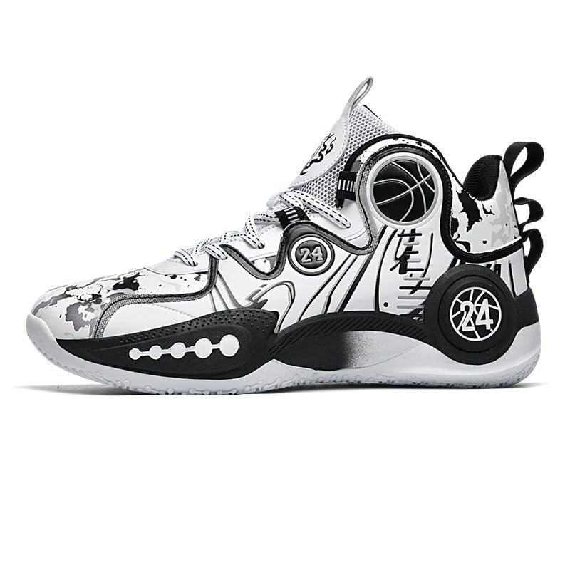 Scarpe da Basket Alte da Uomo, Leggere, Antiscivolo, Resistenti all'Usura, ammortizzanti, con Grip, Scarpe Sportive da Allenamento