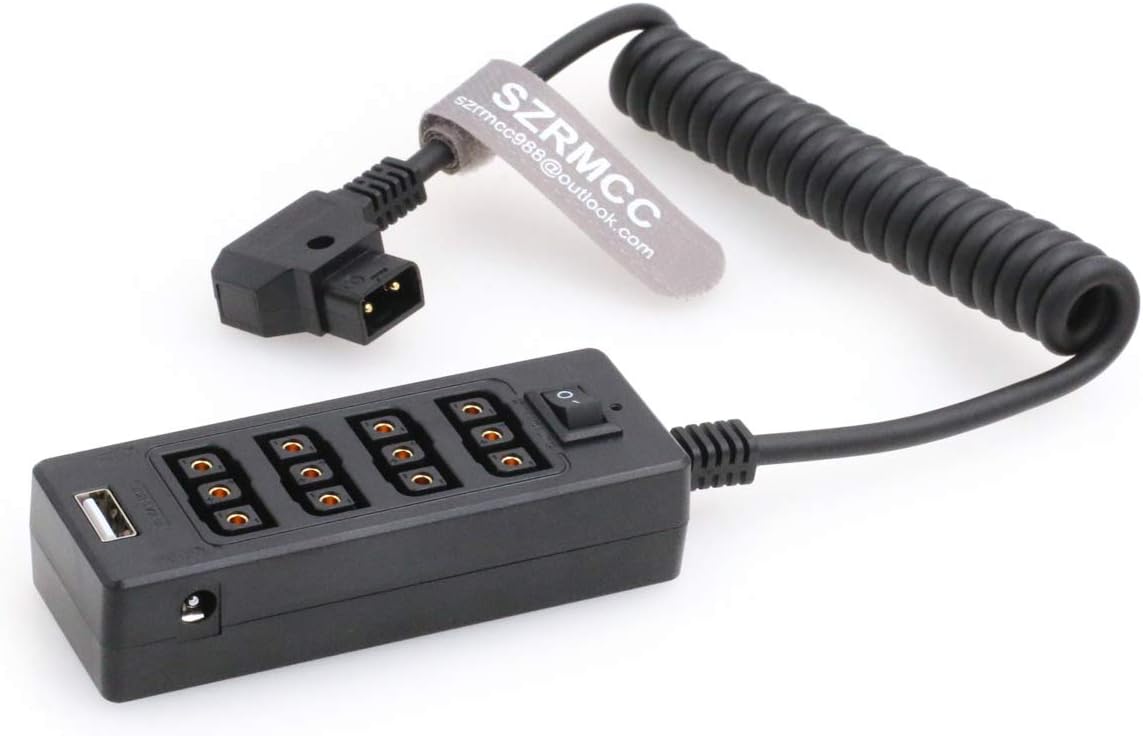 SZRMCC Multifunctional New Version D-tap Male to 7 Port Power Out Hub Splitter Cable with USB DC Port