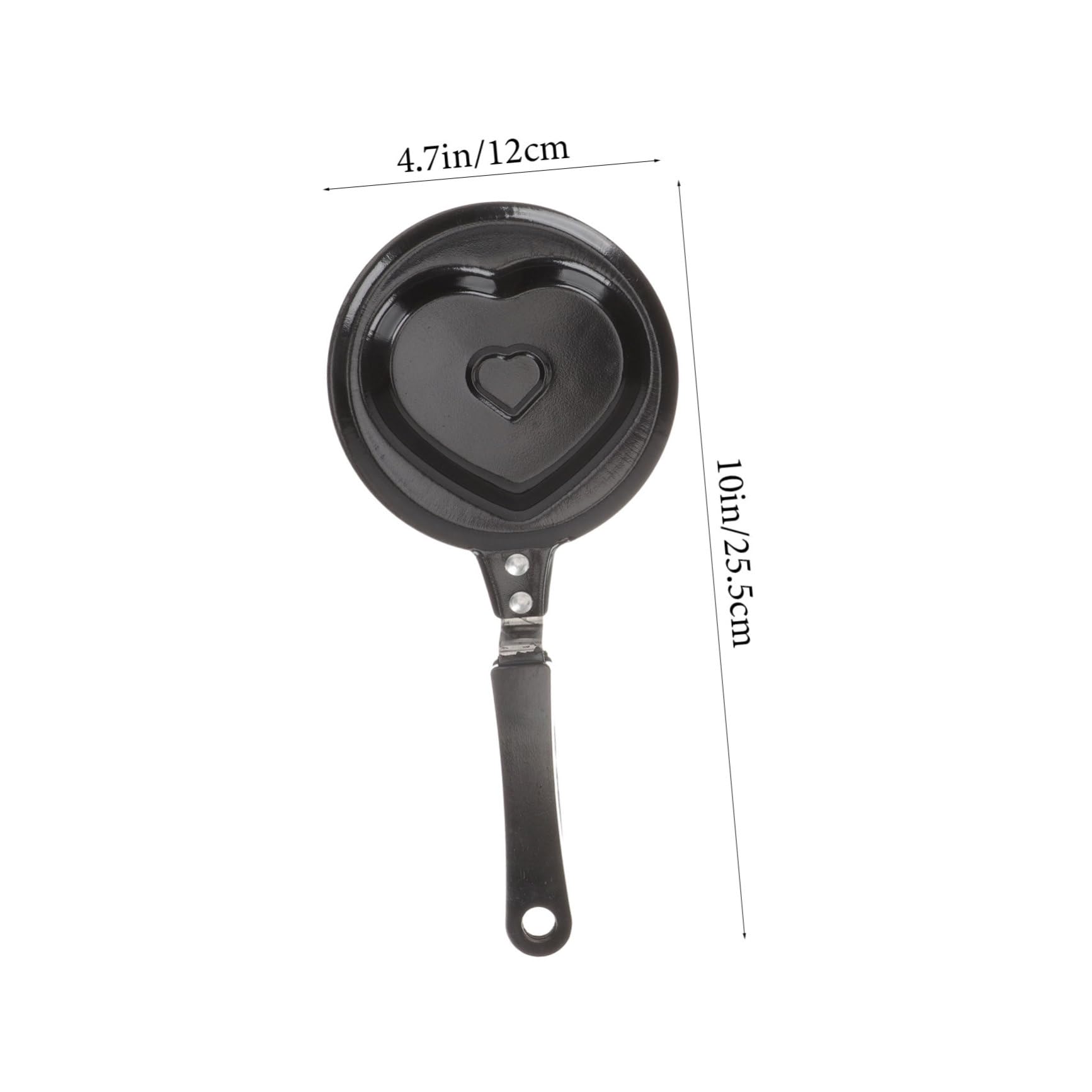 OKUMEYR 2Pcs Non Stick Egg Shaped Frying Pans with Handle Adorable Heart Design for Breakfast Cooking for Home and Professional Use and Kitchen Supply