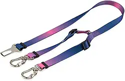 Basic Pet Cinto De Segurança Pet Duplo Universal Cachorro Gato Cães Gatos Carro Coleira Adaptador Ajustável (Lily)