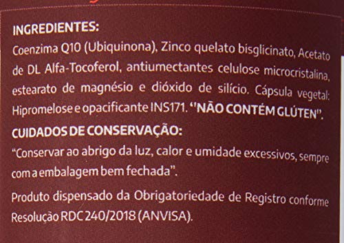 Coenzima Q10 + Tocoferol + Zinco Quelato (Clinical Series) 60 Cápsulas