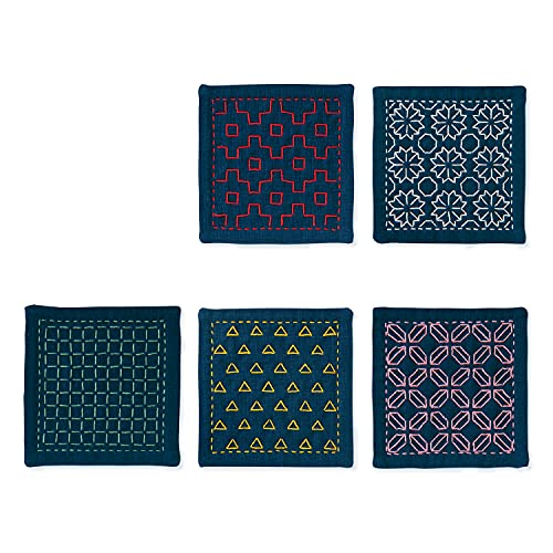 Fil Sashiko et dessous de verre Olympus pour votre table basse de salon