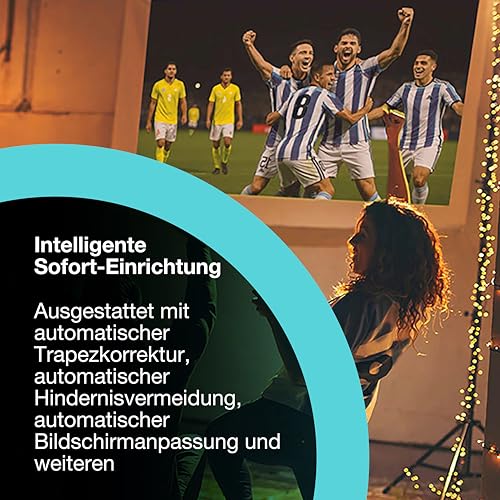 Epson Lifestudio Pop EF-62B Metallic-Schwarz, tragbarer Smart-Projektor, Sound by Bose, Google TV, 4k Pro-UHD, Verwendung im Innen- und Au&szlig;enbereich, 5 Jahre Ger&auml;teschutz*