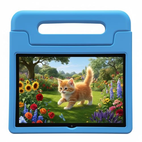 Kids Tablet, 10.1 Inch Tablet for Kids Android 14, 64GB Octa-Core, WiFi, Big Battery, Kid Space, Parental Control 1280 * 800 HD Display Children Tabletas Sky Blue