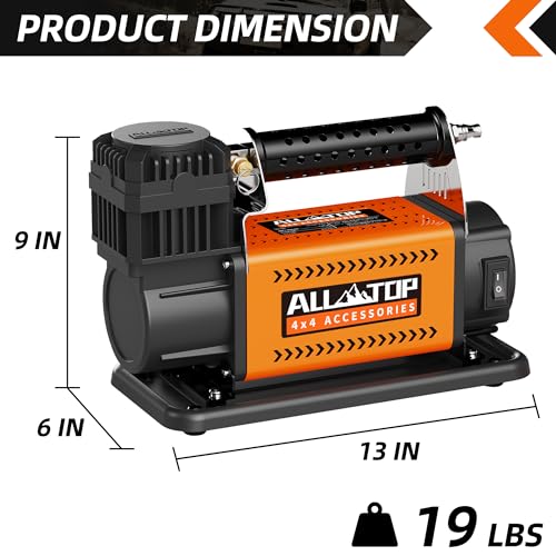 All-Top ATACR180L Air Compressor Kit, 12V Portable Inflator 7.06Cfm, Offroad Air Compressor For Truck ,Air Pump For Car Heavy Duty, Max 150Psi For Suv 4X4 Vehicle Rv Tire thumb #2