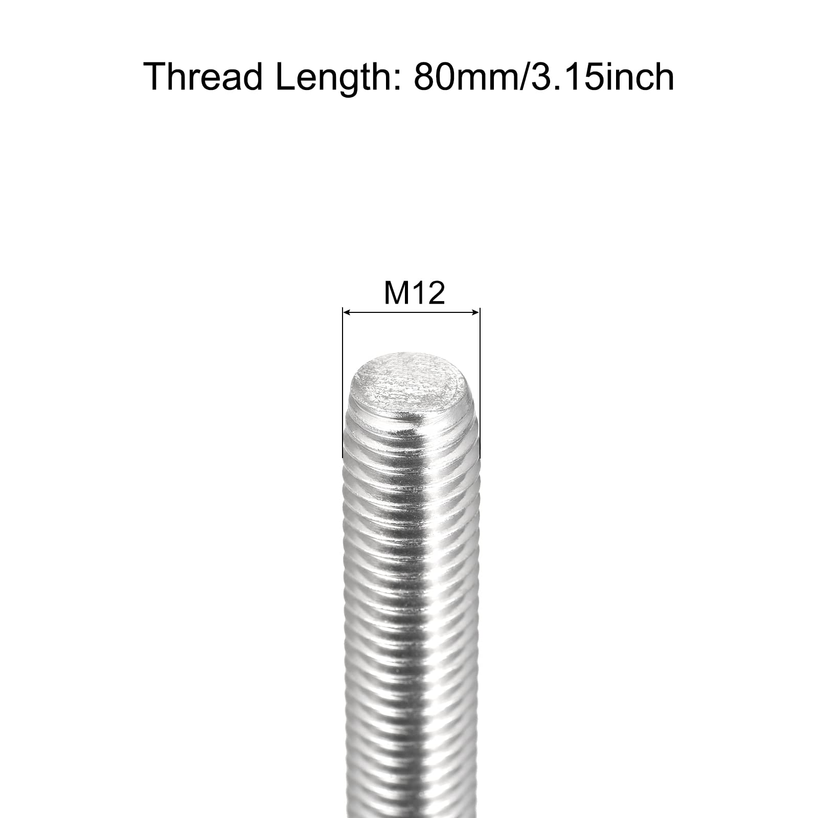 Stainless Steel Threaded Rods - 5 Pack M12 -2 Stainless Steel Threaded Rods - 5 Pack M12 -2