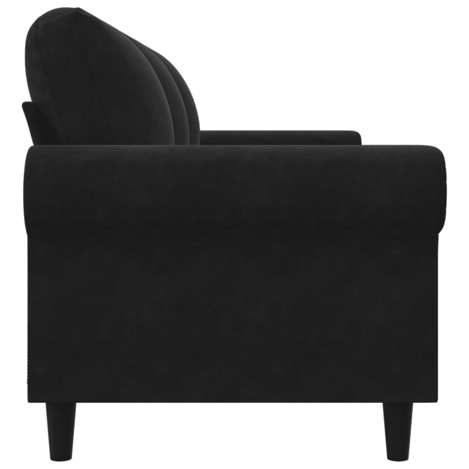 Divano a 3 Posti Nero 180 cm in Velluto,Divano da Soggiorno,Divano a 3 Posti,Divano Moderno,Divanetto da Salotto Moderno-359544