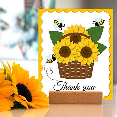 GLOBLELAND Sunflower Basket Cutting Dies Metal Flowers Leaves Bees Die Cuts Embossing Stencils Template for Paper Card Making Decoration DIY Scrapbooking Album Craft Decor - Image 2