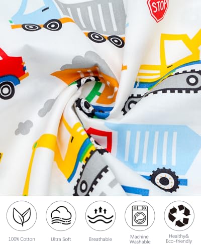 Image of ALVABABY Toddler Pillowcases 2 Pack Cotton Kids Pillow Cover Fit 13 inchx 18 inch or 14 inchx20 inch Envelope for Girl Boy Travel