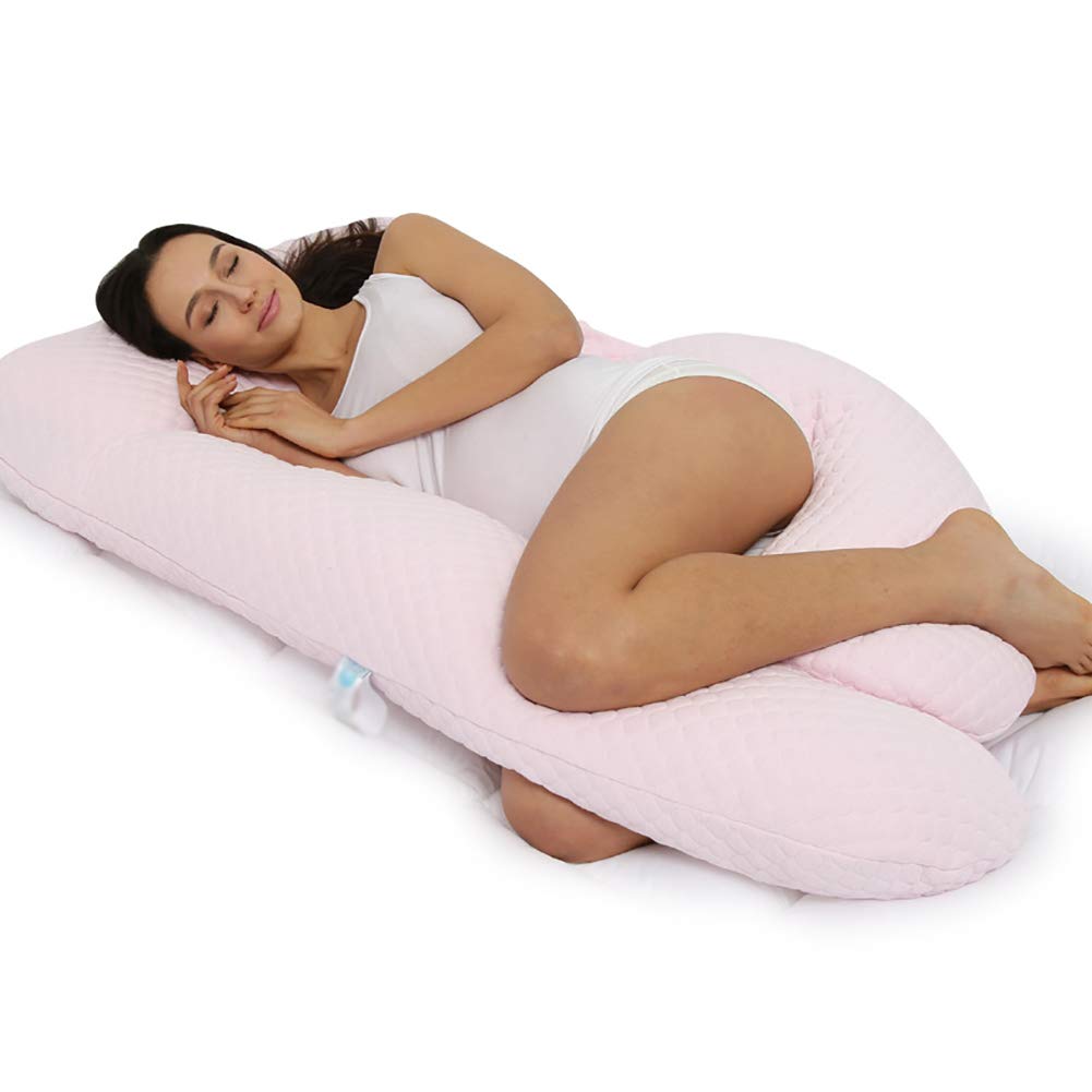 Pregnancy Pillow U-Shape Full Body Pillow Maternity Support Pillow Cushion Pillow for Pregnant Women Pink