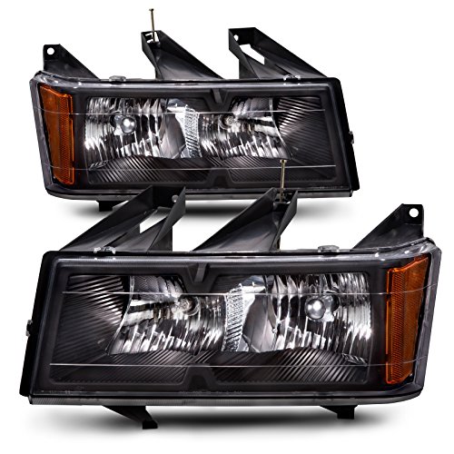 HEADLIGHTSDEPOT Halogen Headlights Compatible with Chevrolet GMC Canyon Colorado Includes Left Driver and Right Passenger Side Headlamps