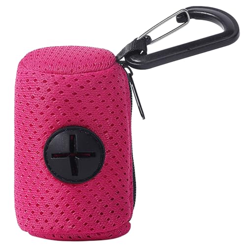 Practical Dog Poop Bag Dispenser Pet Waste Bag Holder MeshFabric Poop Bag Dispenser For Dogs Walking Outdoor Dog Supply