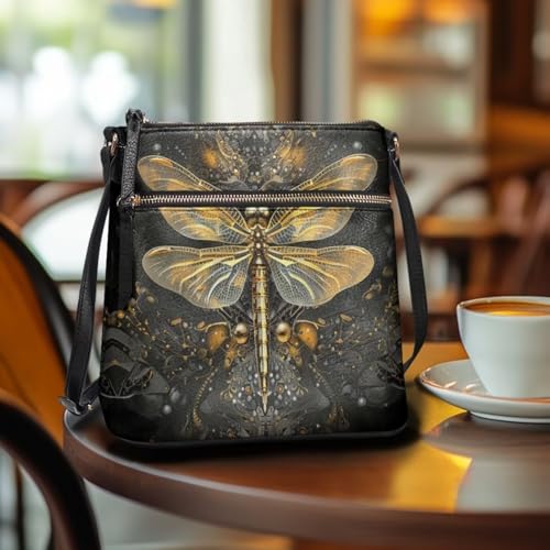 Image of Leather Women Crossbody Hobo Bag Satchel Purse Handbag with Adjustable Shoulder Strap and Zipper Pockets