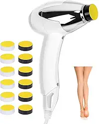 Lixa de Pé, 110V, 60W, Lixa de Pé Eletrica, Aparelho Pedicuro Profissional, Com 12 Cabeças Da Substituição, Branco