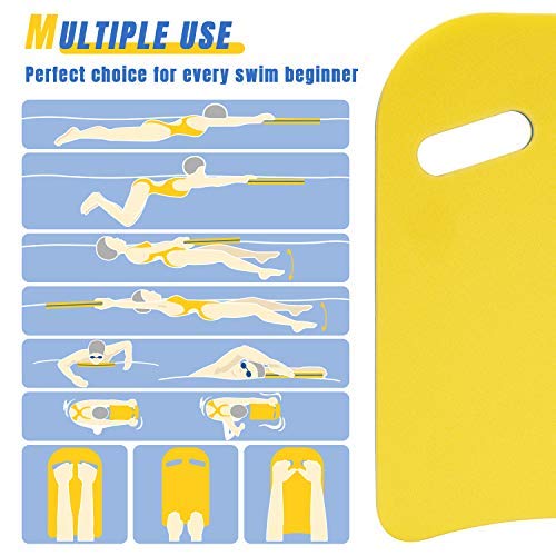 STRPRETTY BASIC MUSB Safty Swimming Training Aid Kickboard - U Design Swim Pool Float Floating Buoy Hand Board (17\"x12\") Yellow - Thumbnail 7