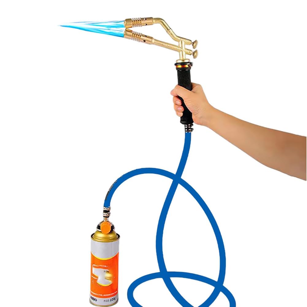 Chalumeau de Soudage GPL à Double Tête Torche à Gaz pour Climatiseur Torche de Soudage pour Tubes en Cuivre