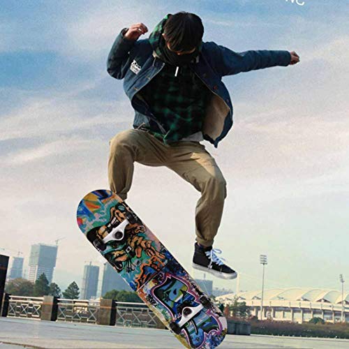 Skateboard 8-laags dekken voor beginners en pro, 31,5"x 8,27" compleet standaard skatebord voor kinderen, volwassenen, esdoorn dubbeldek skateboards, longboard skateboards - Afbeelding 3