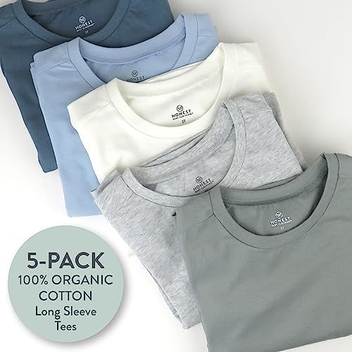 Image of HonestBaby Unisex-Baby Organic Cotton Long Sleeve Tshirts Multipack