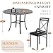 VECELO 5 Piece Dining Table Set for 4, Faux Marble Dinette with Chairs for Kitchen, Breakfast Nook, Small Space, Grey