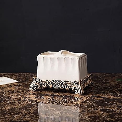 European Style Bathroom Five-Piece Suit Bathroom Supplies White Kit Toiletries Wash Set Home Ceramics Decorative Accessories (Storage Box)
