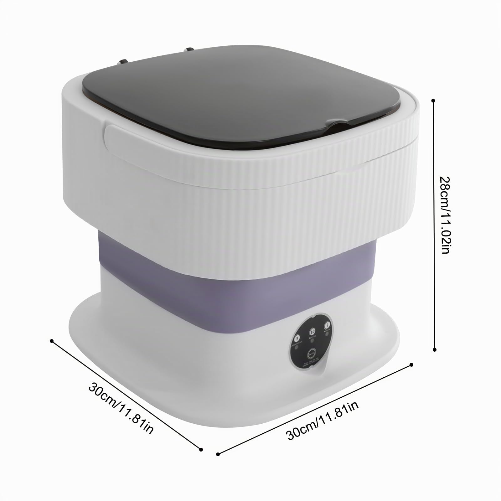 40 W Lavatrice Pieghevole 10l Mini Lavatrice Piccola Lavatrice Portatile (Kaki)