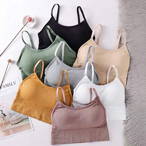 KesYOO 3 peças de sutiãs esportivos respiráveis com gola V e sutiã de fitness para mulheres e menina