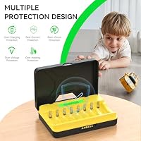 AKTTKA 8-Schacht 1,5V Lithium-Akku Ladegerät mit LCD, unabhängige Ladeüberwachung, USB-C 5V/2A Eingang, Schnellladen, für AA/AAA Li-Ion Akkus – Ansicht 7