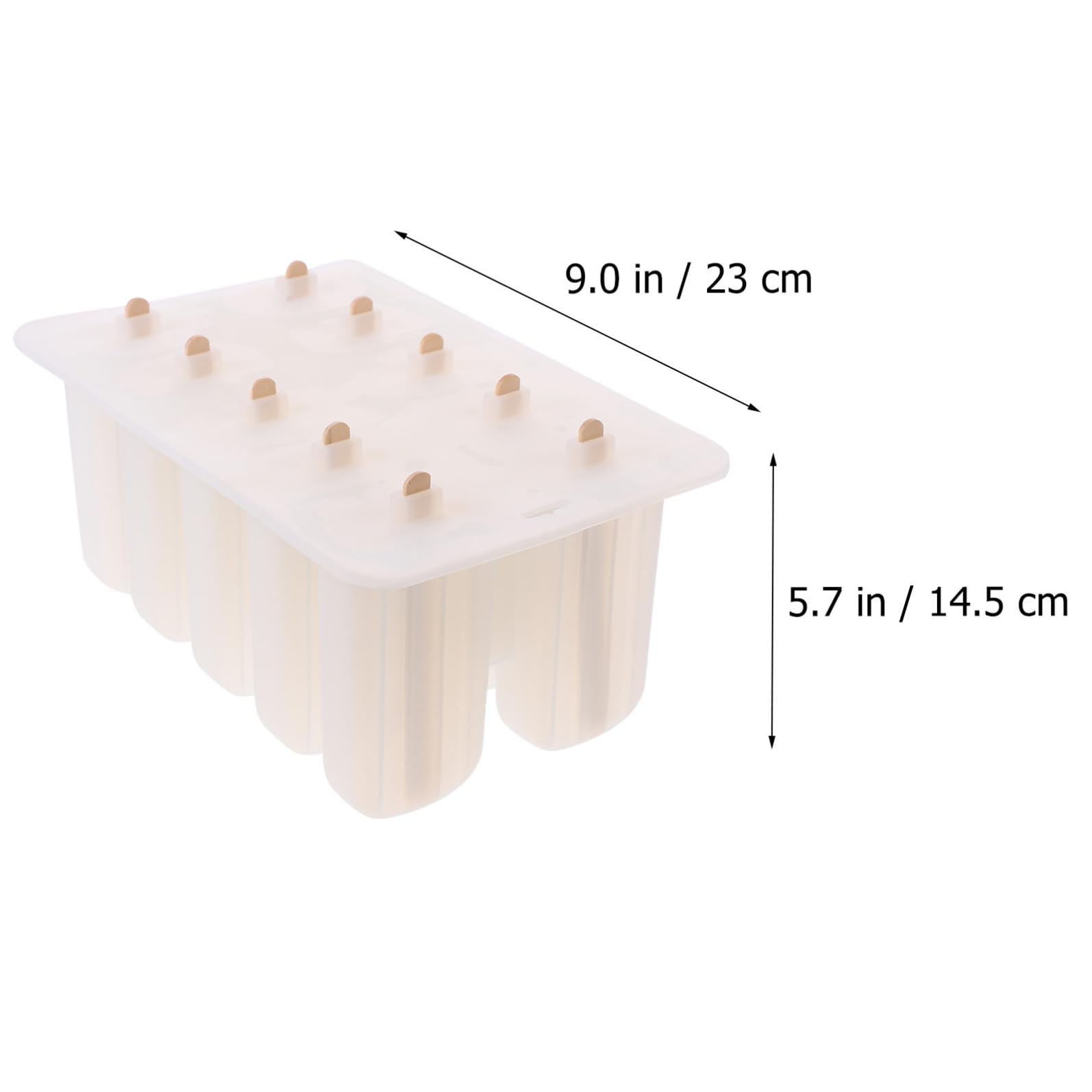 COLLBATH Wiederverwendbare Eiscremeform aus Silikon mit 10 Formen Holzstäbchen und Leichter Entnahme Einfach zu Reinigen für Selbstgemacht Eis Zufällige Farbe