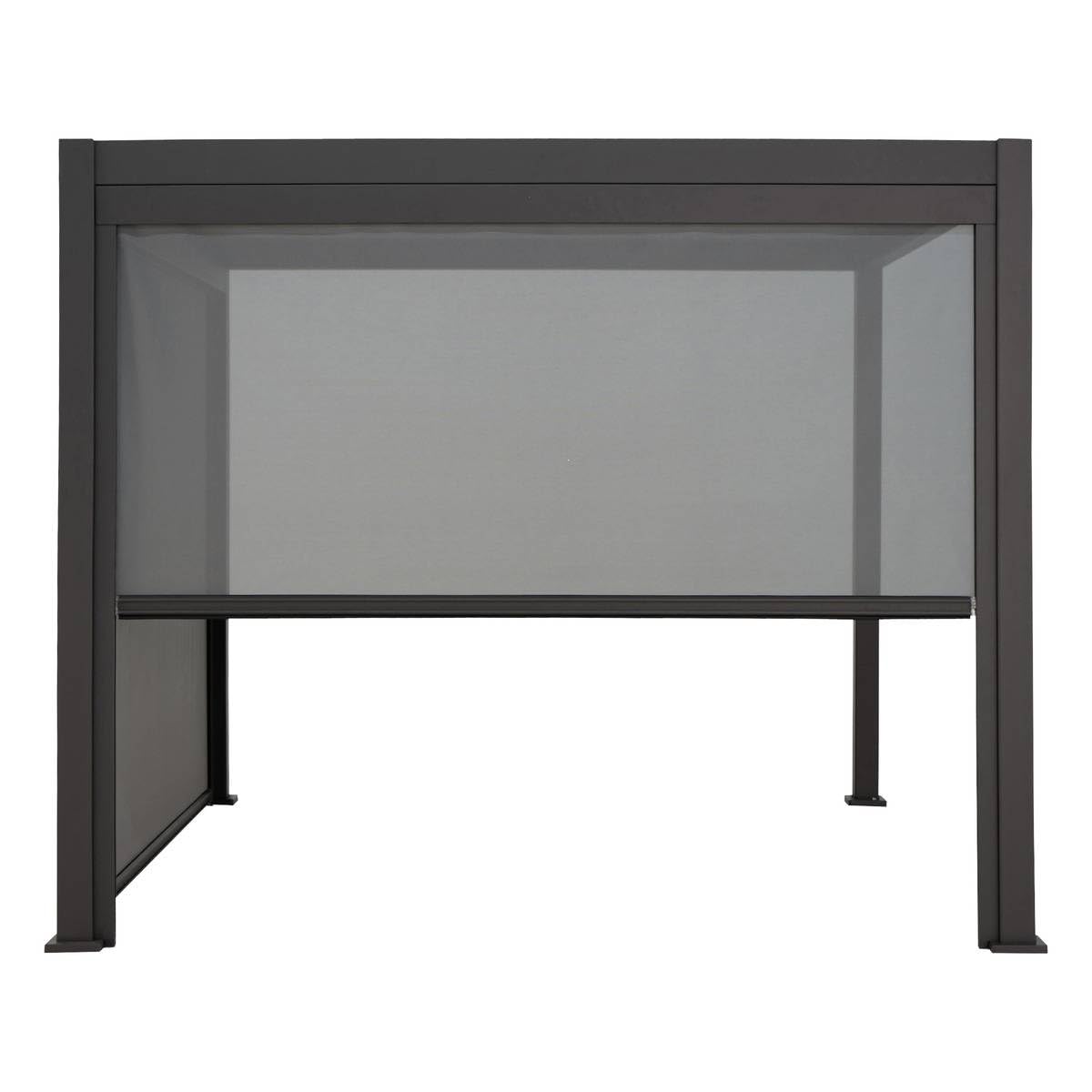 Hespéride - Store pour pergola bioclimatique Evora Grand modèle Ardoise en Aluminium