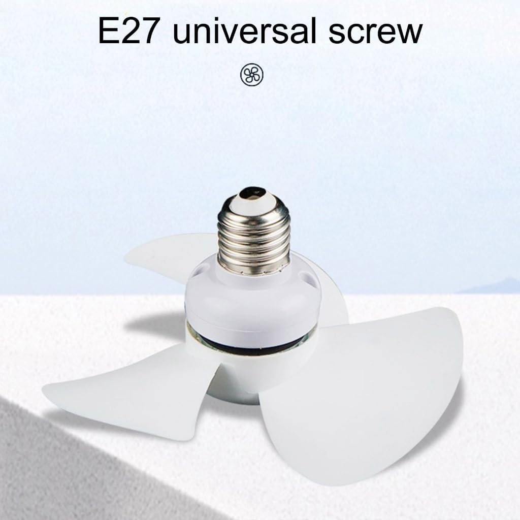 5W Small Cooling Fan E27 Screw Home Ceiling Fan Desktop Electric Fan for Kitchen Bedroom Dormitory Living Room Study,Table Fans for Bedroom (Short)