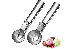 Portable Ice Cream Scooper with Trigger Scoop Tool for DIY Ice Cream and Compact Storage