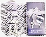 Yuokwer 12 PCS Nautical Themed Anchor & Wheel Beer Bottle Opener Party Favors for Guests Boxed...