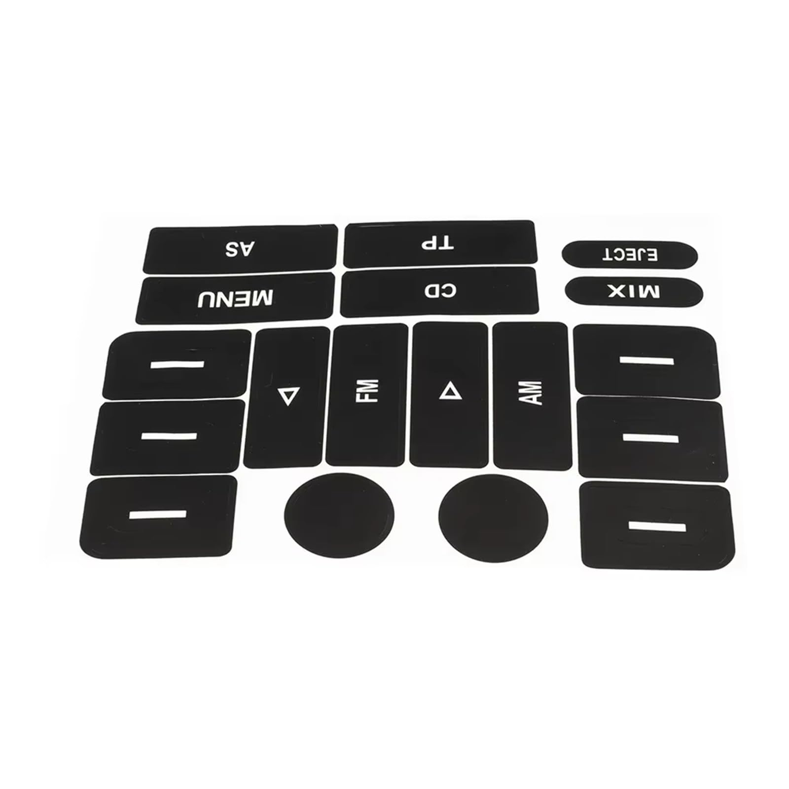 Wsbojxth One Color Repair Patch Compatible With Vw For Golf Mk5 Worn Button Repair Sticker Radio Button Repair Sticker Sticker Button Repair Sticker Front Matte Black Radio