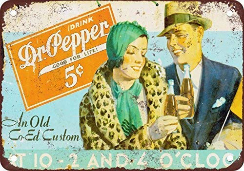 1922 Dr. Pepper Vintage Look Reproduction Metal Tin Sign (Aluminum)