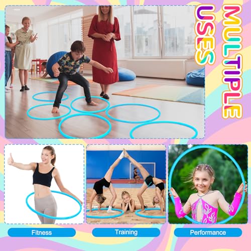 image for Shappy 6 Pcs Exercise Hoop Detachable Adjustable Plastic Toy Hoop Play