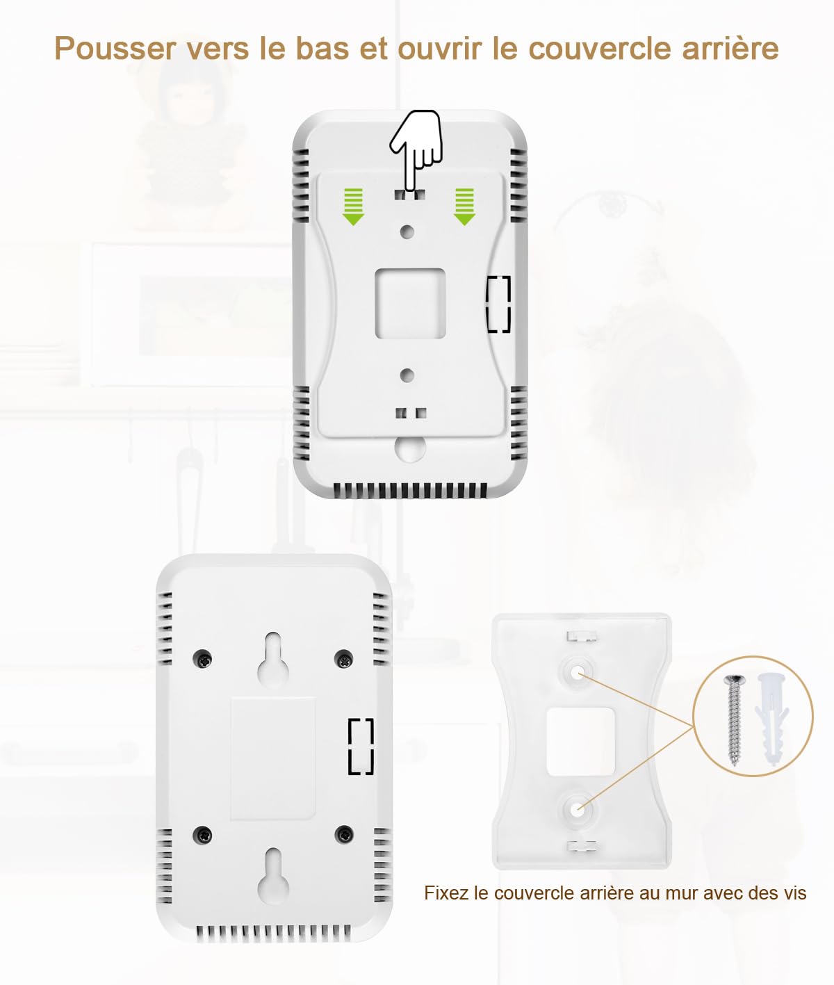 D MODUN Détecteur de gaz, Gaz naturel | GPL | Détecteur de fuite de gaz de charbon, moniteur de gaz à enfichable avec alarme sonore et affichage LED, alarme de gaz combustible méthane, propane, butane