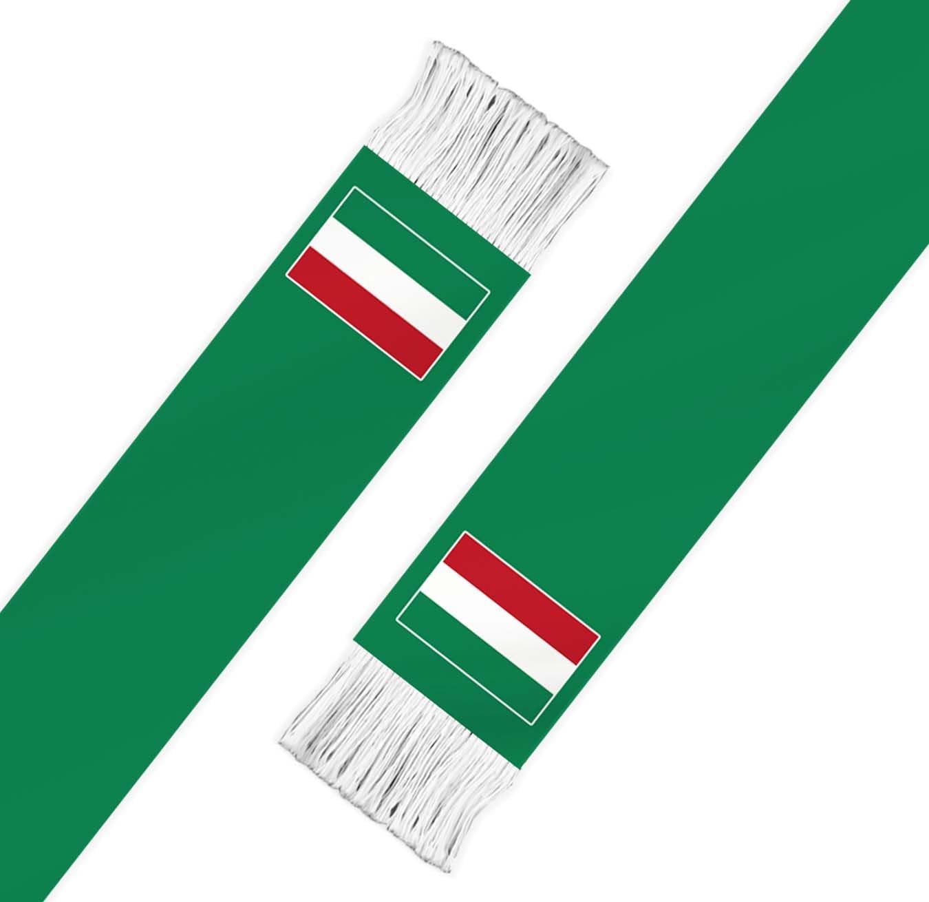 Hungary Flag Scarf,60inch Hungarian Banner Sports Fan Scarves,18×150cm Novel Souvenir For Team Game Party Parade