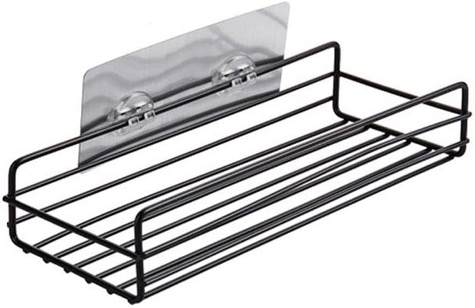 JSEIAJB Home Bathroom Wrought Iron Rack Without Bathroom Shower Gel Storage Racks Kitchen Wall-Mounted Storage Rack(D)