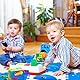 Relaxdays Puzzlematte mit Meerestieren, 9-teilige Spielmatte für Babys & Kinder, BxT: 86 x 86 cm, Schaumstoff, blau/weiß