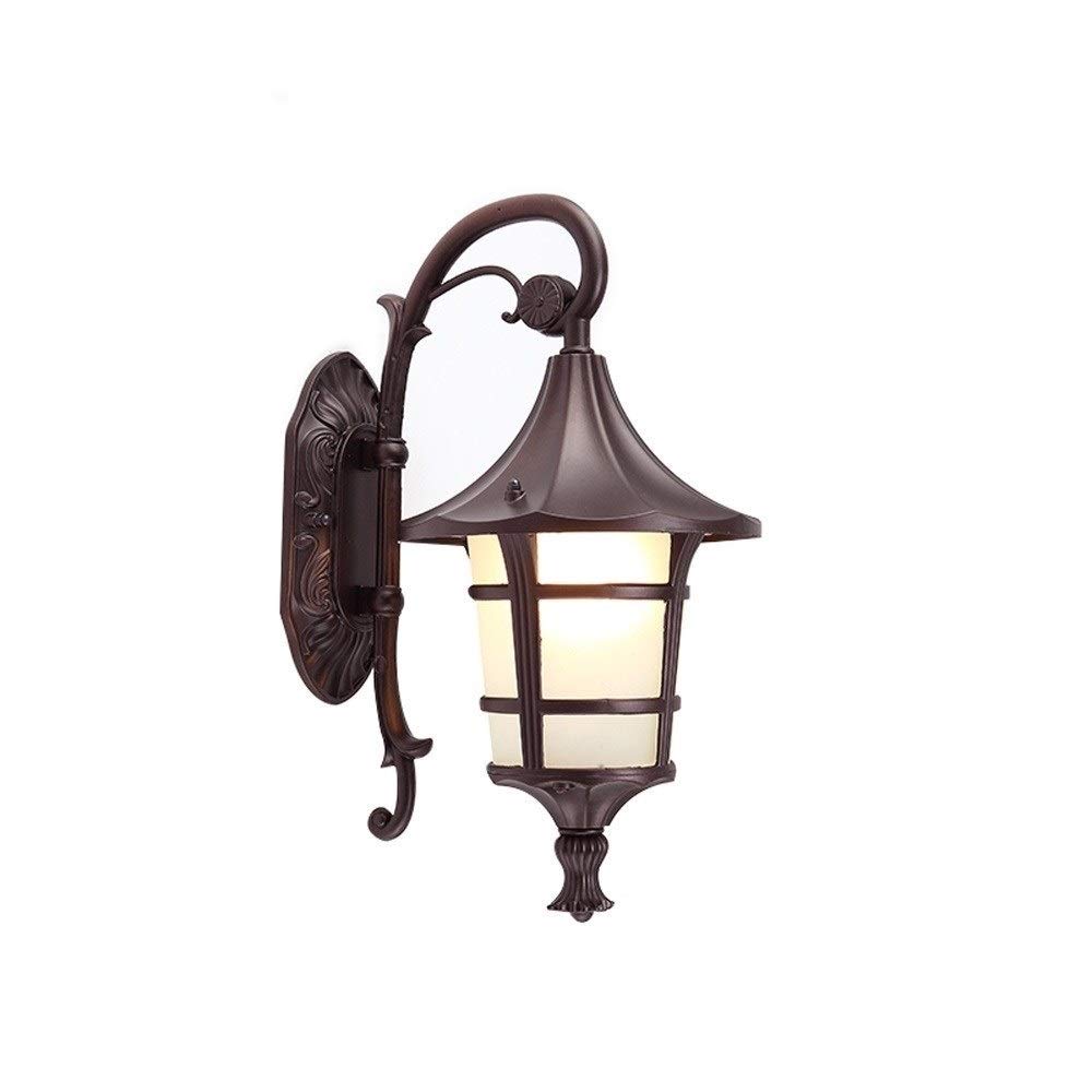 HPTHLY Wall Lamp Lighting Wall Mounted Light Gooseneck Sconce High Temperature Resistancecorrosion Outdoor Wall Lamp Lantern Outside Waterproof Wall Light Fo(Brown-28Cm*41Cm)