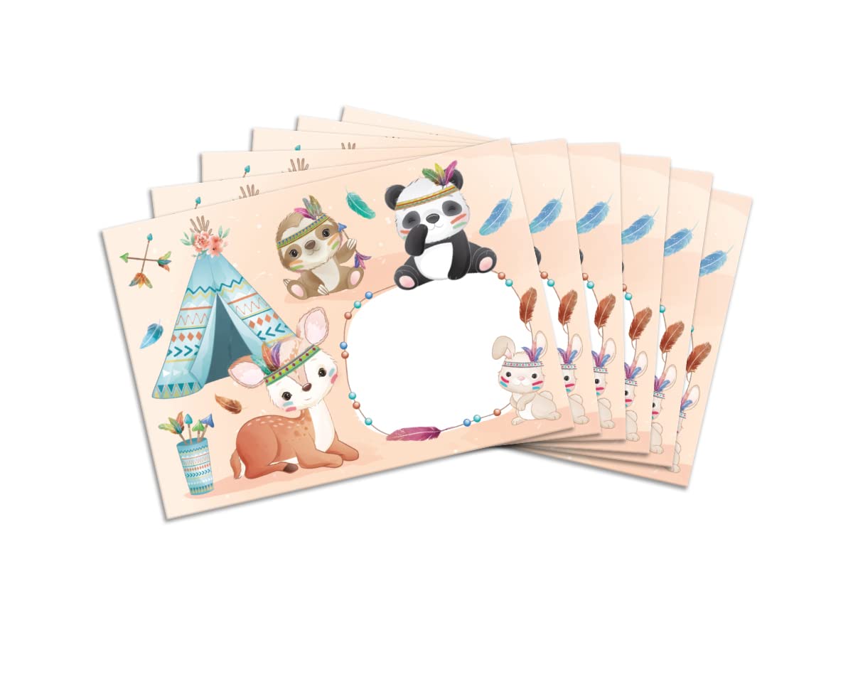 Writing Paper Set Letter Pad with Envelope for Boys Girls Kids Animals Indian Teepee (Block A4 with 25 Sheets + 15 Envelopes) - Image 3