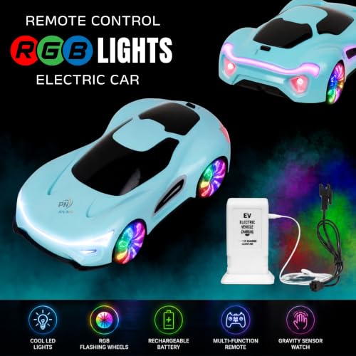 Image of Remote Control Rechargeable Land Rover Toy Car Scale 1:16 Left and Right, Backward and Forward, Front Headlights (RC Gesture Control Sports Car) - Assorted Colour